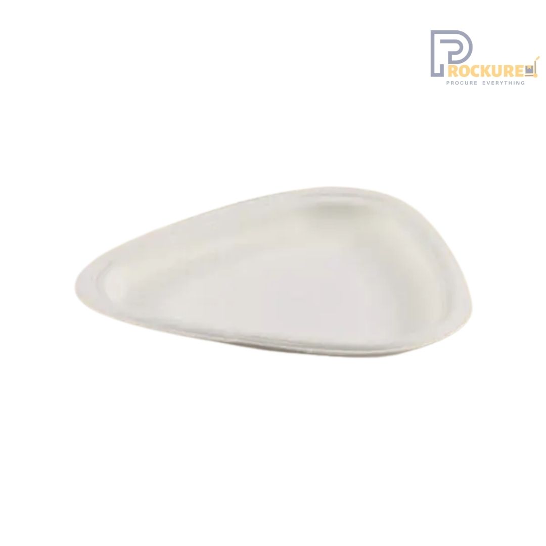 White Bagasse Classy Plate 6 Inch | Biodegradable Plate
