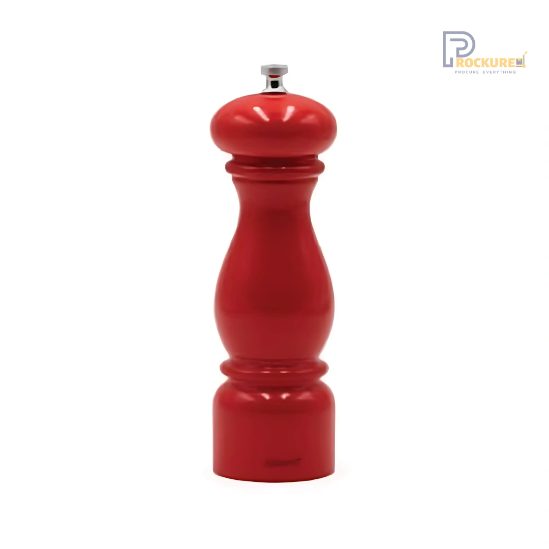Bisetti Firenze Salt Mill 22 cm (Red Glossy Lacquered Beech Wood) | Bold & Stylish