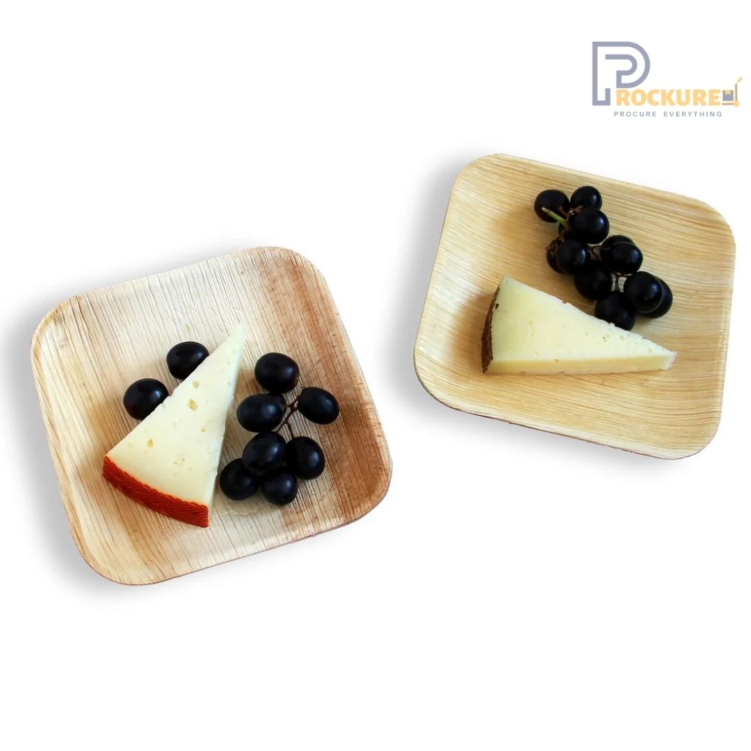 Areca Leaf 6 Inch Square Plate ALSP6
