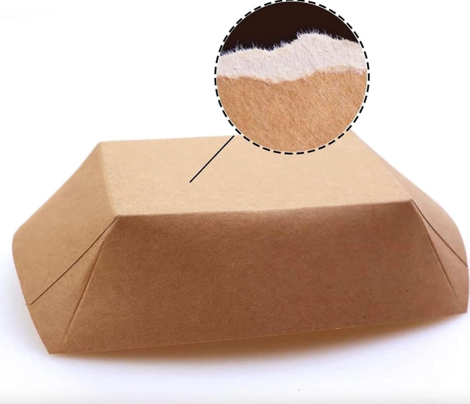 Kraft(Brown) Disposable Food Trays 700 ML | Heavy-Duty, Leak-Resistant, Compostable & Microwave-Safe Multi-Use Trays