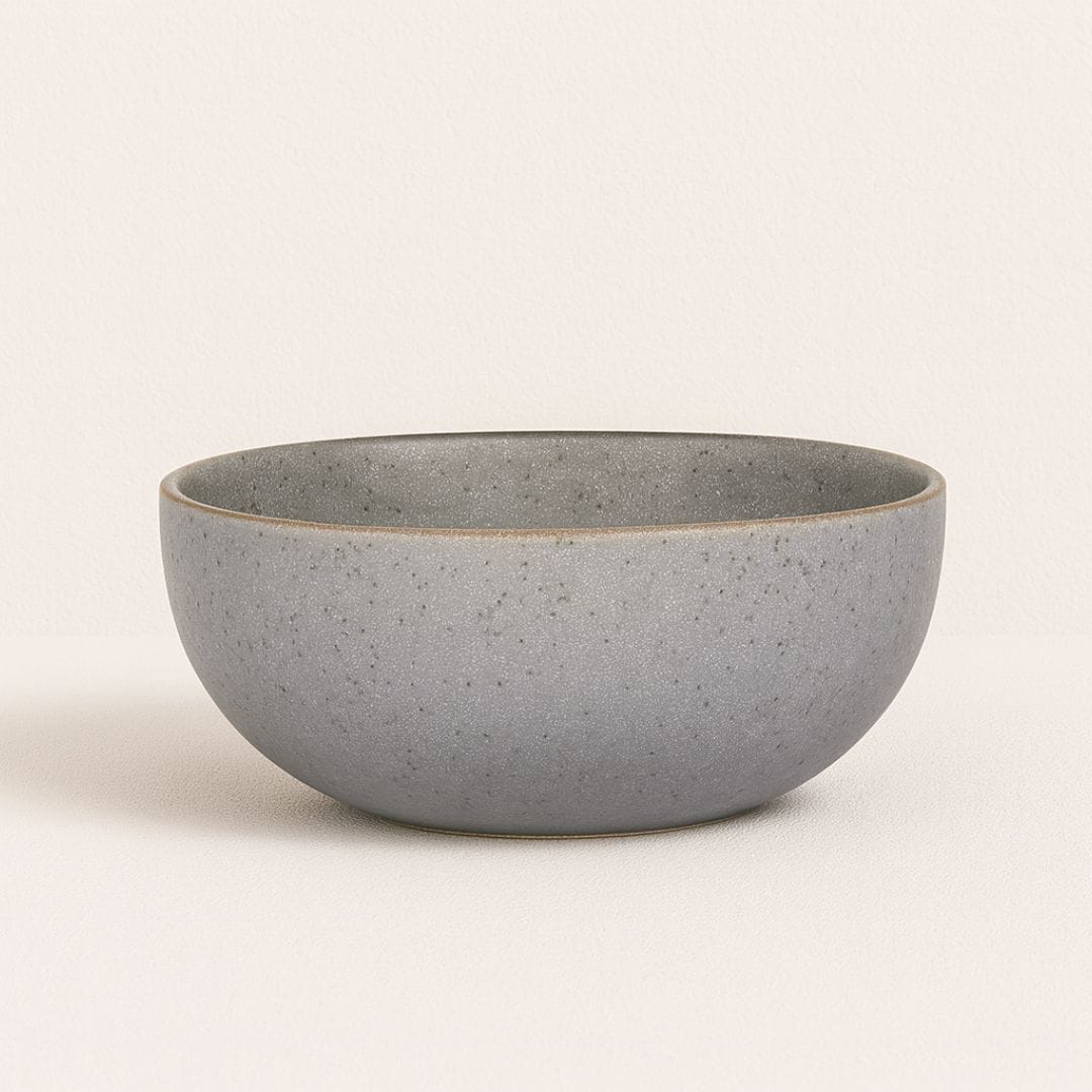 Sanaai Urban Grey Footed Bowl - 850ml Porcelain Bowl for Soups & Salads (24 Pc Carton)