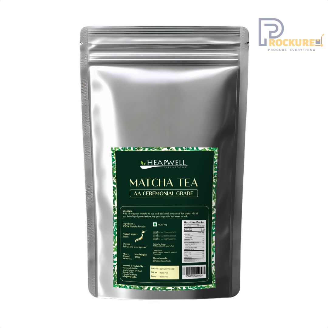 Heapwell AA Ceremonial Grade Matcha Powder, 250g