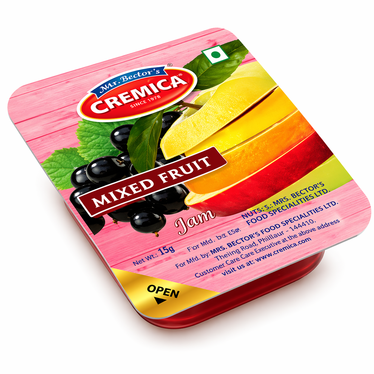 Cremica Mix Fruit Jam Dip Cup 15gm (168 pcs per pack)
