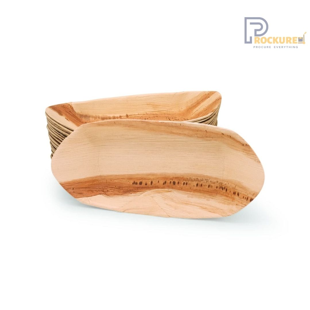 Areca Leaf 12 Inch Boat Shaped Plate