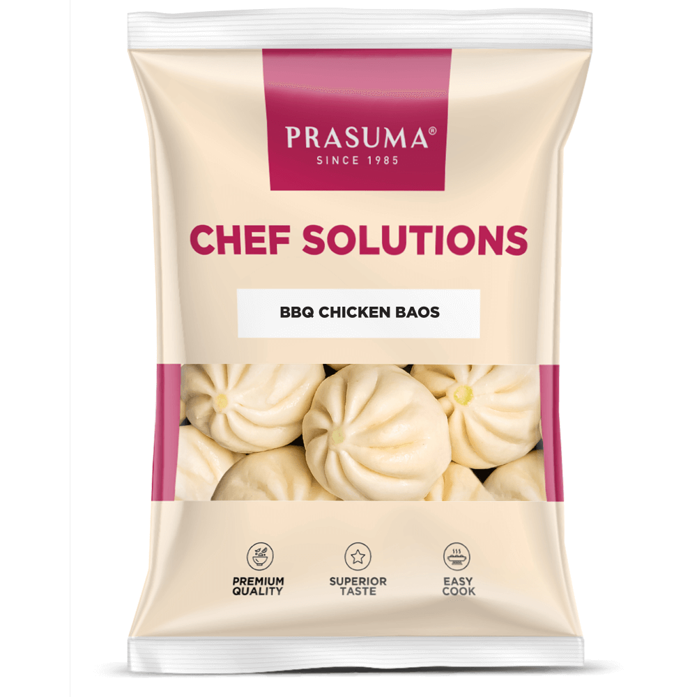 Prasuma Frozen BBQ Chicken Bao Buns (Pack of 10) (50 gm/pc)