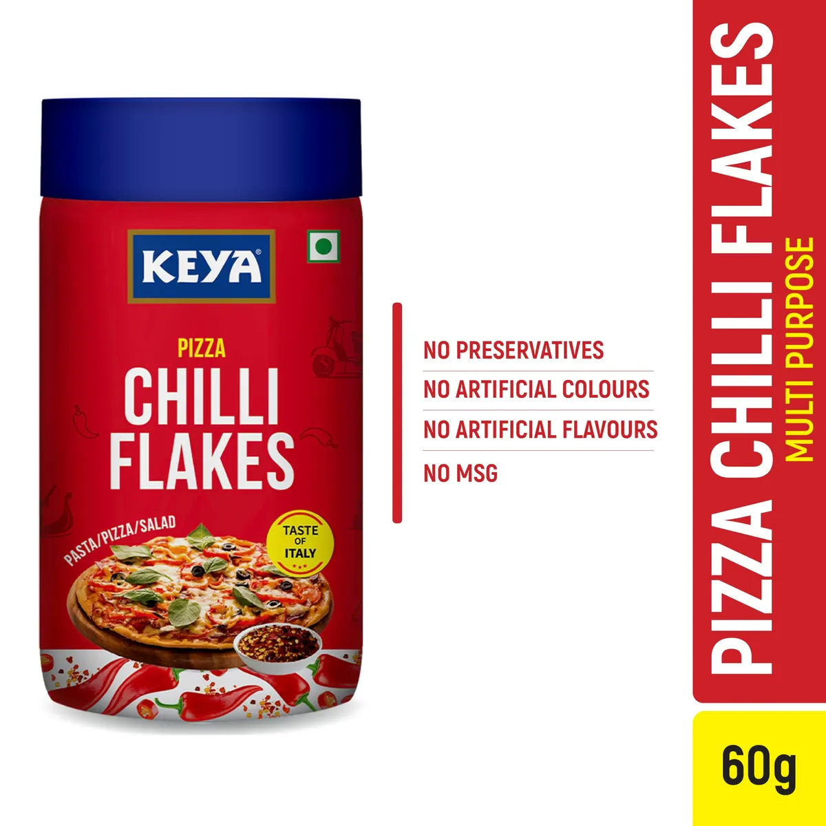 Keya Pizza Chilli Flakes 60 gm 3