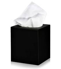 JVD Zen Line Tissue Box   Tissue Dispenser – Black Melamine JVD-899960