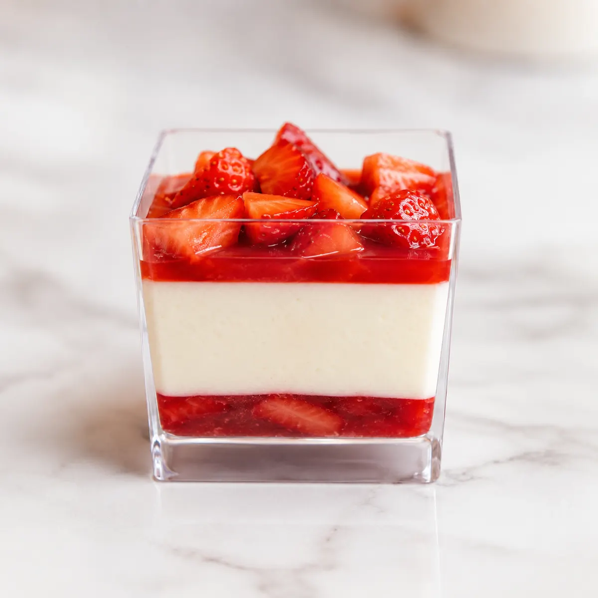 Acrylic Plastic Square Pudding Cup N49 2