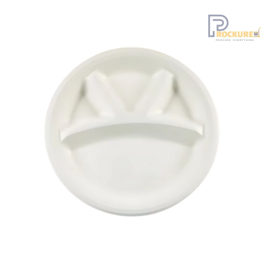 White Bagasse 4 Compartment Plate 11 Inch | Biodegradable Plate