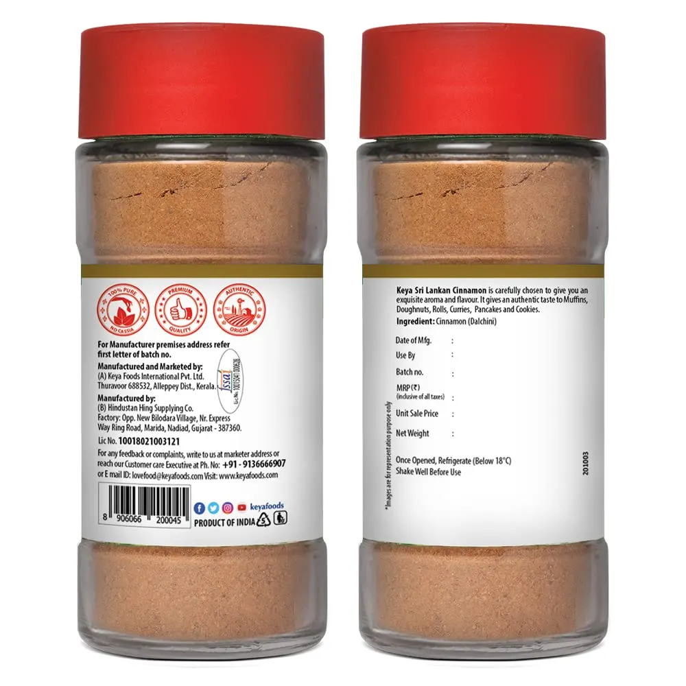 Keya Certified Srilankan Cinnamon Powder 45 gm 2