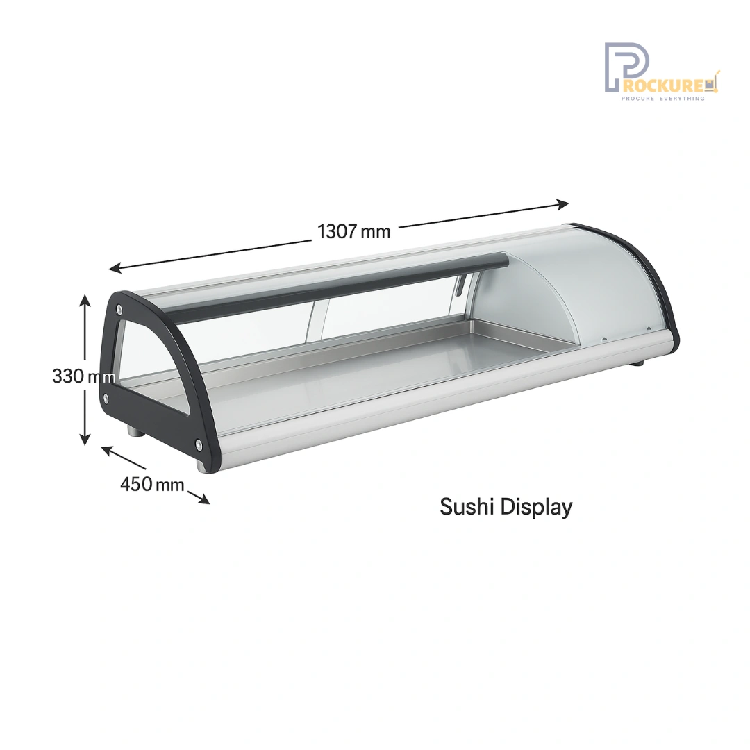Prockured Basics BSC-SS-5P Sushi Display Case – 1 Shelf, 180W