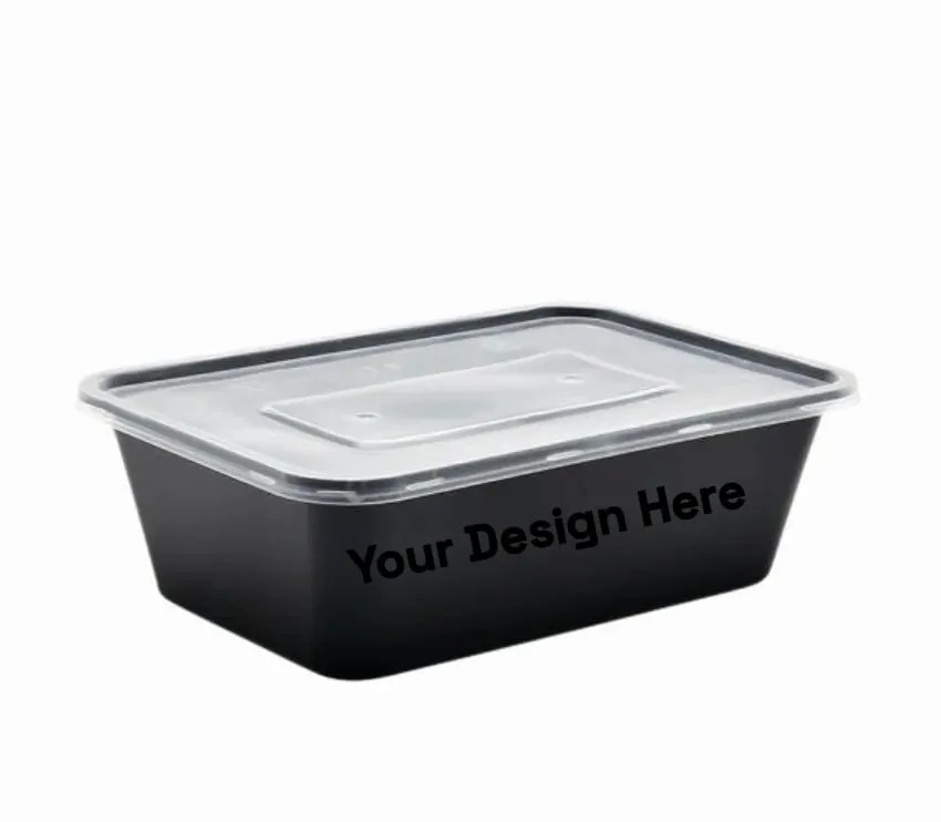 Customised Rectangle Plastic Containers with Lid , MOQ 1000 Pcs