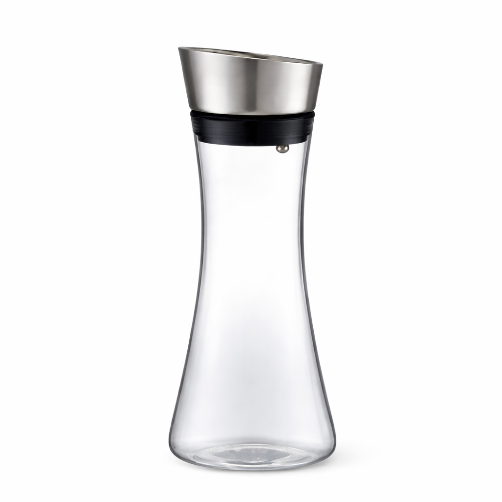 Medium Polycarbonate Water Pitcher with Stainless Steel Lid - PC Pitcher SS Lid