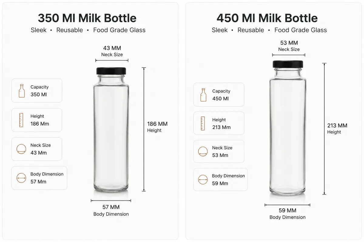 Bamboo Glass Bottle 350 ml, 450 ml 2