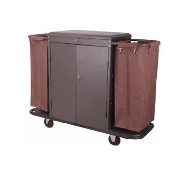 Mild Steel Housekeeping Cart & Wringer Trolley – Heavy-Duty Cleaning Cart (Grey)