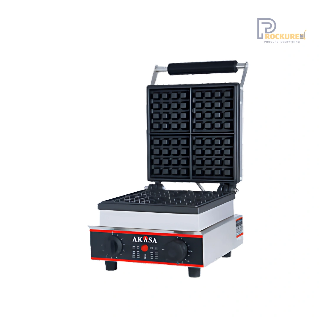 WM4 Square Waffle Maker – Electric, Up to 250°C, Ideal for Restaurants