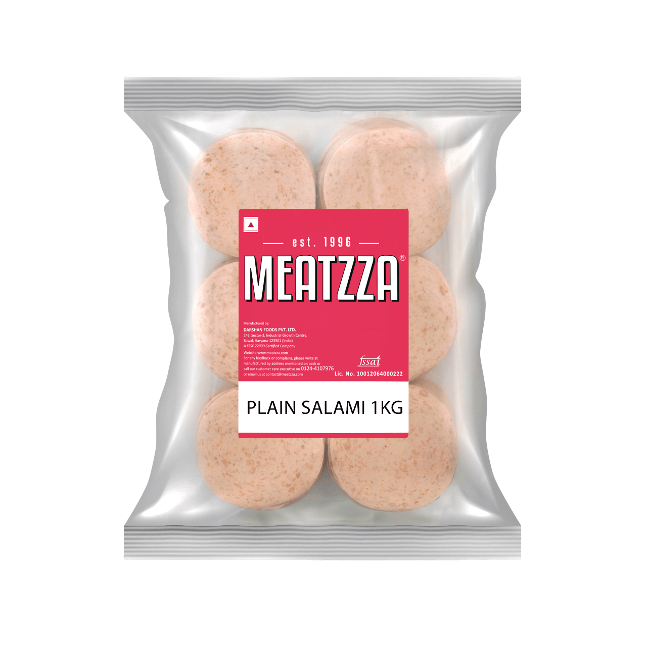 Meatzza Chicken Plain Salami Slices 1 Kg