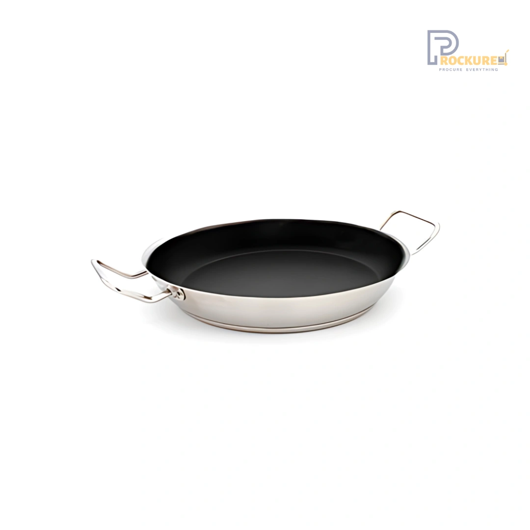 AVON Premium Tri-Ply Non-Stick Paella Pan | 28 cm | Even Heating, Durable & Induction Friendly