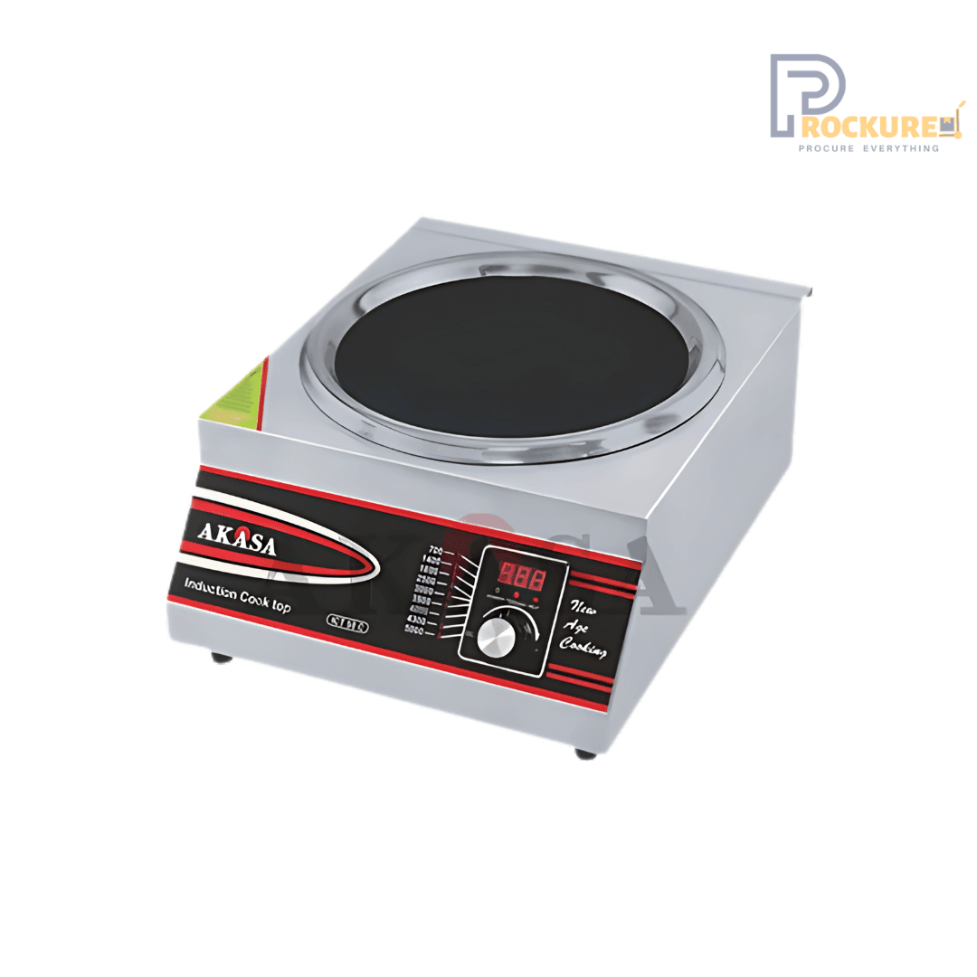 Akasa ICT 50 C Commercial Induction Cooktop 5000W Countertop Stainless Steel