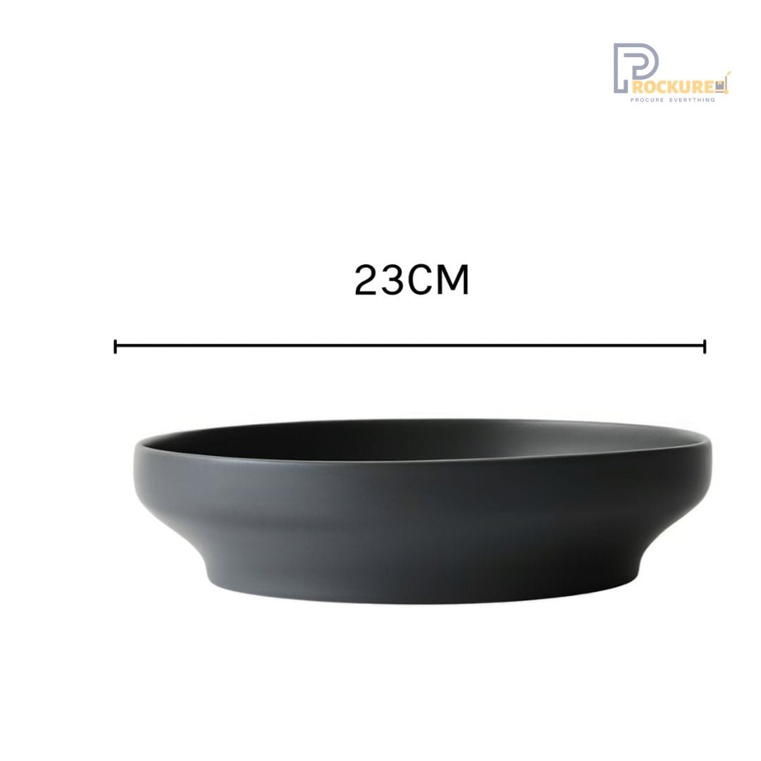 Sanaai Modern Black Deep Coupe Porcelain Bowl - 23 cm (Pack of 12) 2