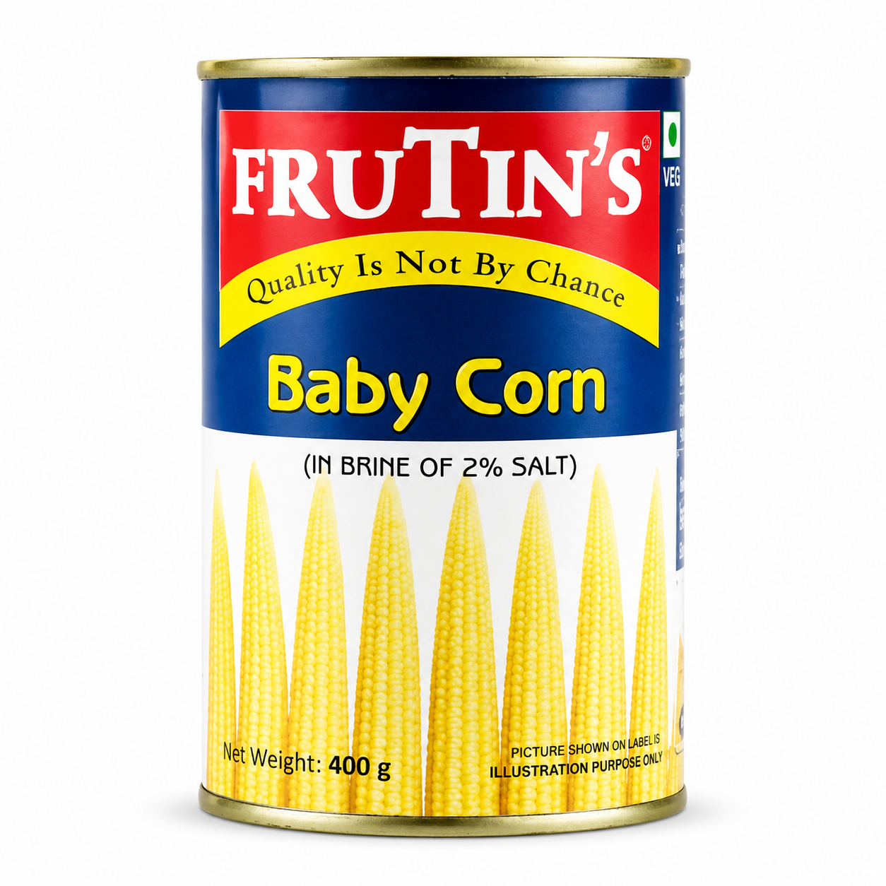 Frutin's Baby Corn in Brine 400 gm Tin