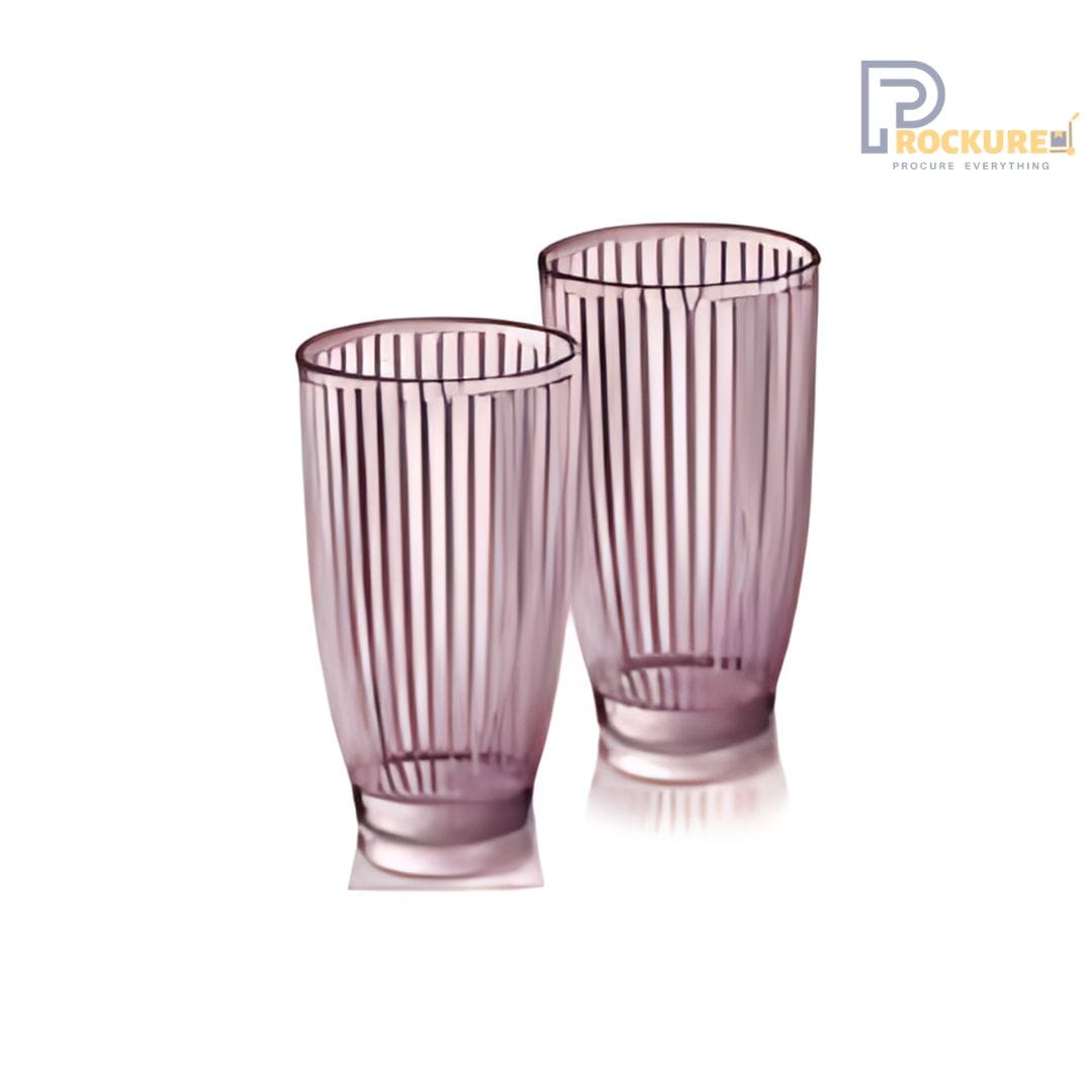 Arcoroc Ricky H/B Line Tumbler - 39 cl Tempered Glass for Beverages (24 pc Carton)