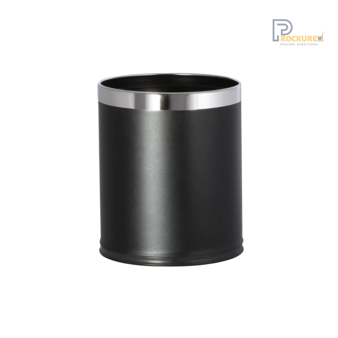 JVD Lincoln Dustbin (PU Leatherette Black) – Premium 10L Bin for Elegant Guest Spaces