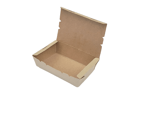 1200ml Paper Food Box - Kraft(Brown) | Disposable, Food-Grade Paper, Eco-Friendly