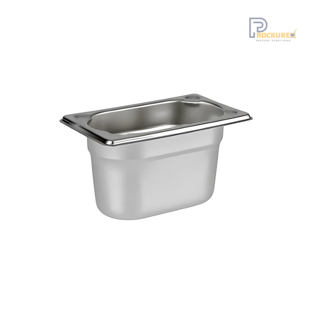 Stainless Steel 202 GN Pan 1/9 – 100mm Deep | 0.7L