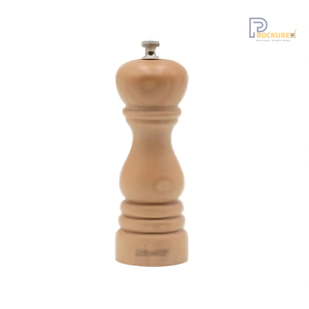 Bisetti Roma Series Pepper Mill – 18 cm (Natural Wood) | Traditional Design
