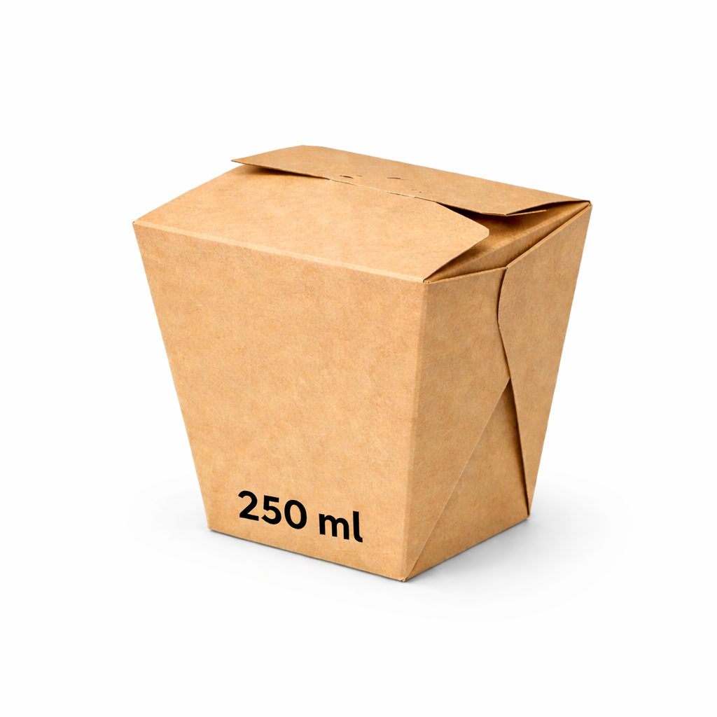 250ml Brown Noodle & Biriyani Box Virgin Kraft Paper