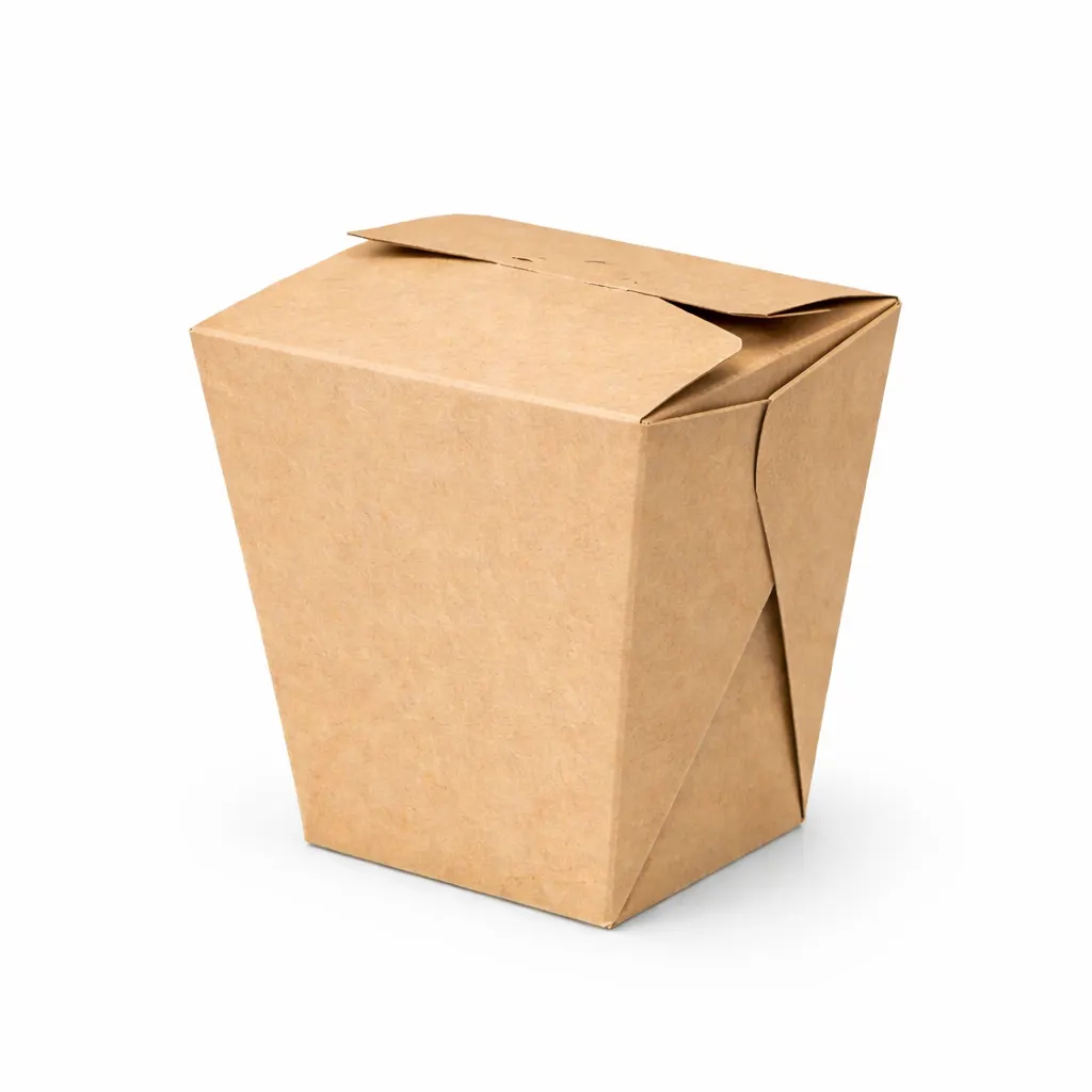 Square Bottom Takeaway Kraft Food Box for Wok, Noddle & Biryani