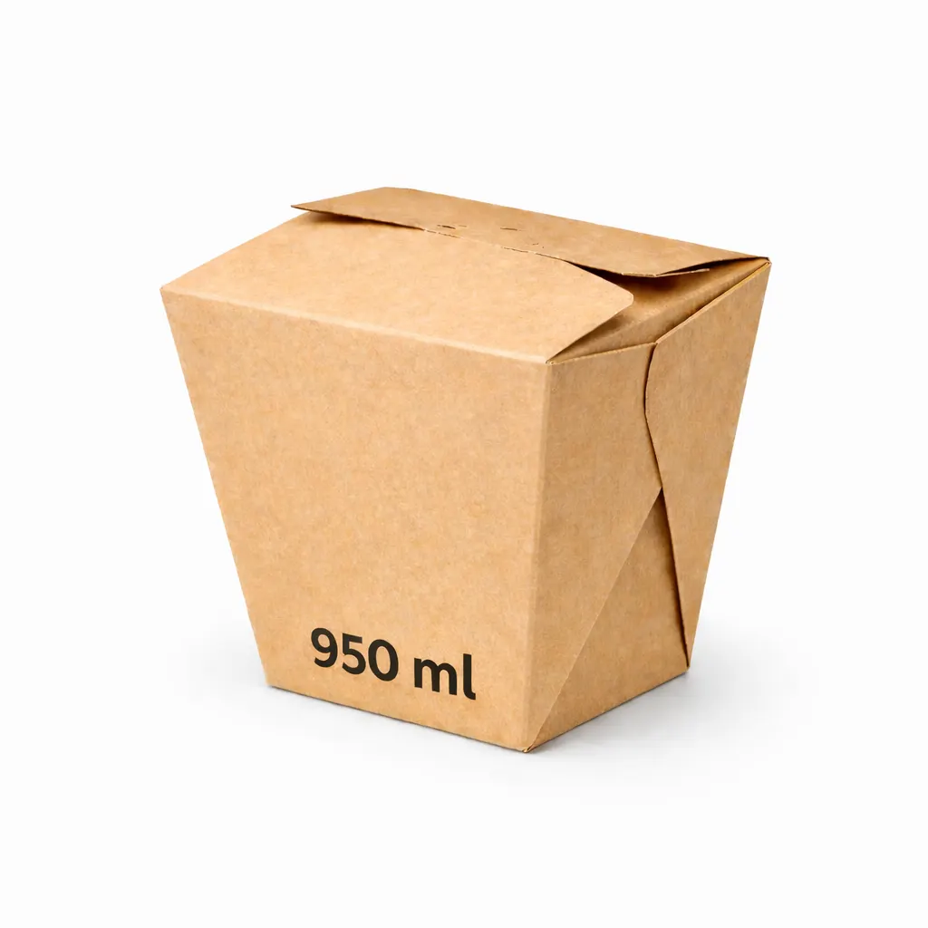 Square Bottom Takeaway Kraft Food Box for Wok, Noddle & Biryani 5