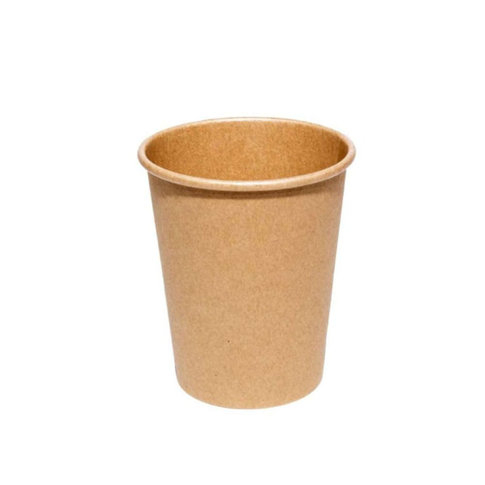Kraft Brown Single Wall Cup 250 ml (8 / 9 Oz)