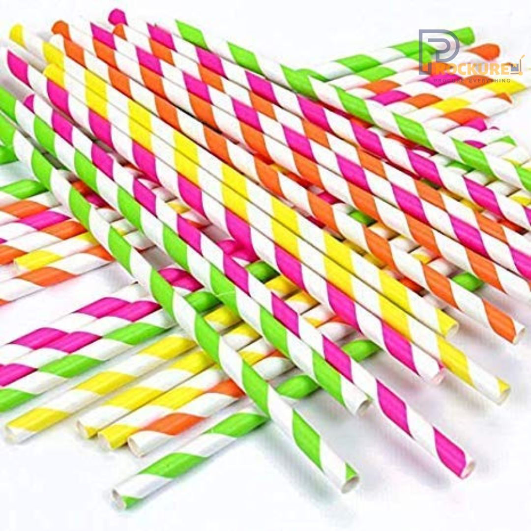 10mm Printed Paper Straws | 330 GSM