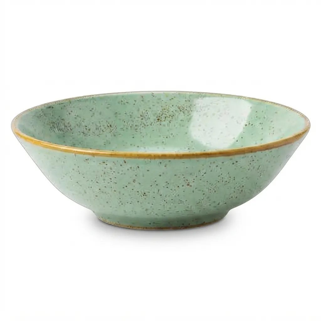 Meraami Aura Mint Ceramic Ellipse Bowl 17 cm