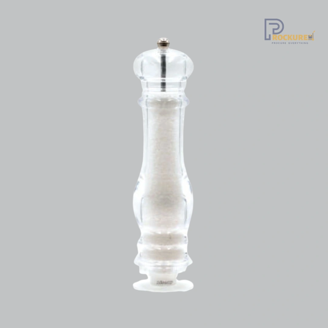 Bisetti Milano Salt Mill 32 cm (Acrylic Round) | Tall & Polished