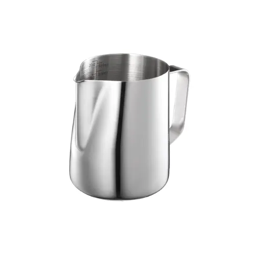 Stainless Steel Coffee & Milk Frothing Pitcher – 580ml Capacity, Brushed Silver Finish