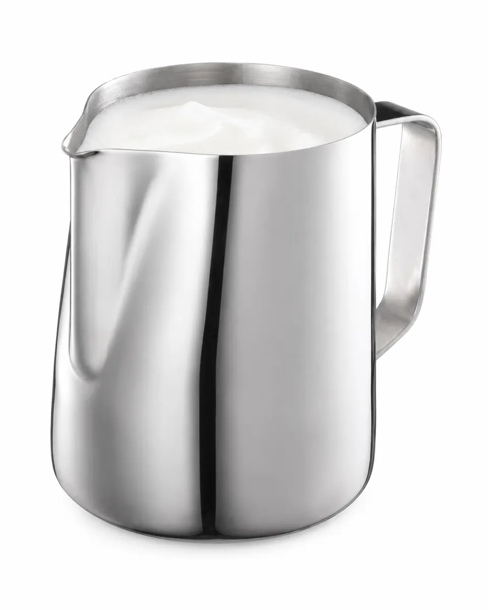 Stainless Steel Coffee & Milk Frothing Pitcher – 580ml Capacity, Brushed Silver Finish 2