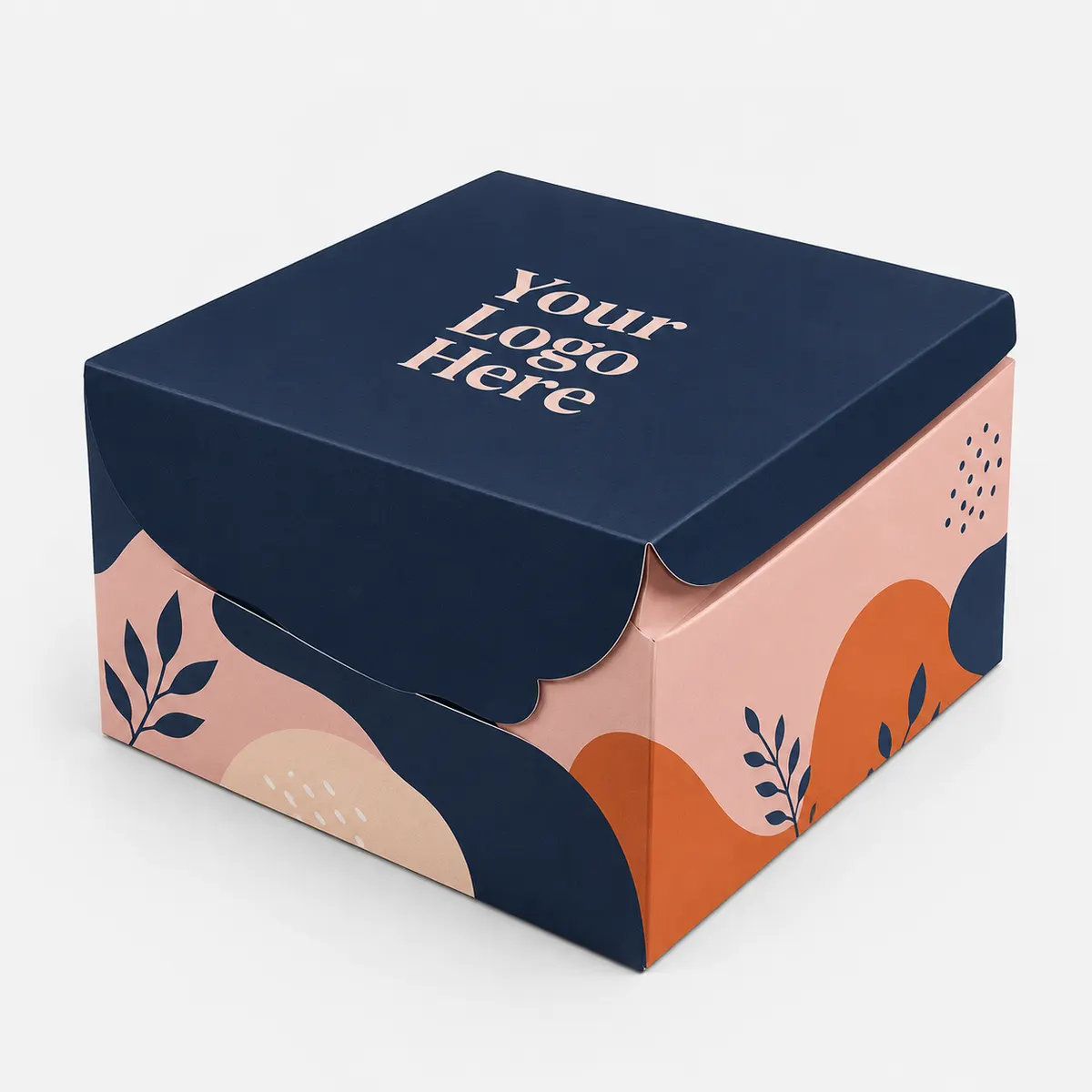 Customised Multicolor Printed Paper Burger Box Square