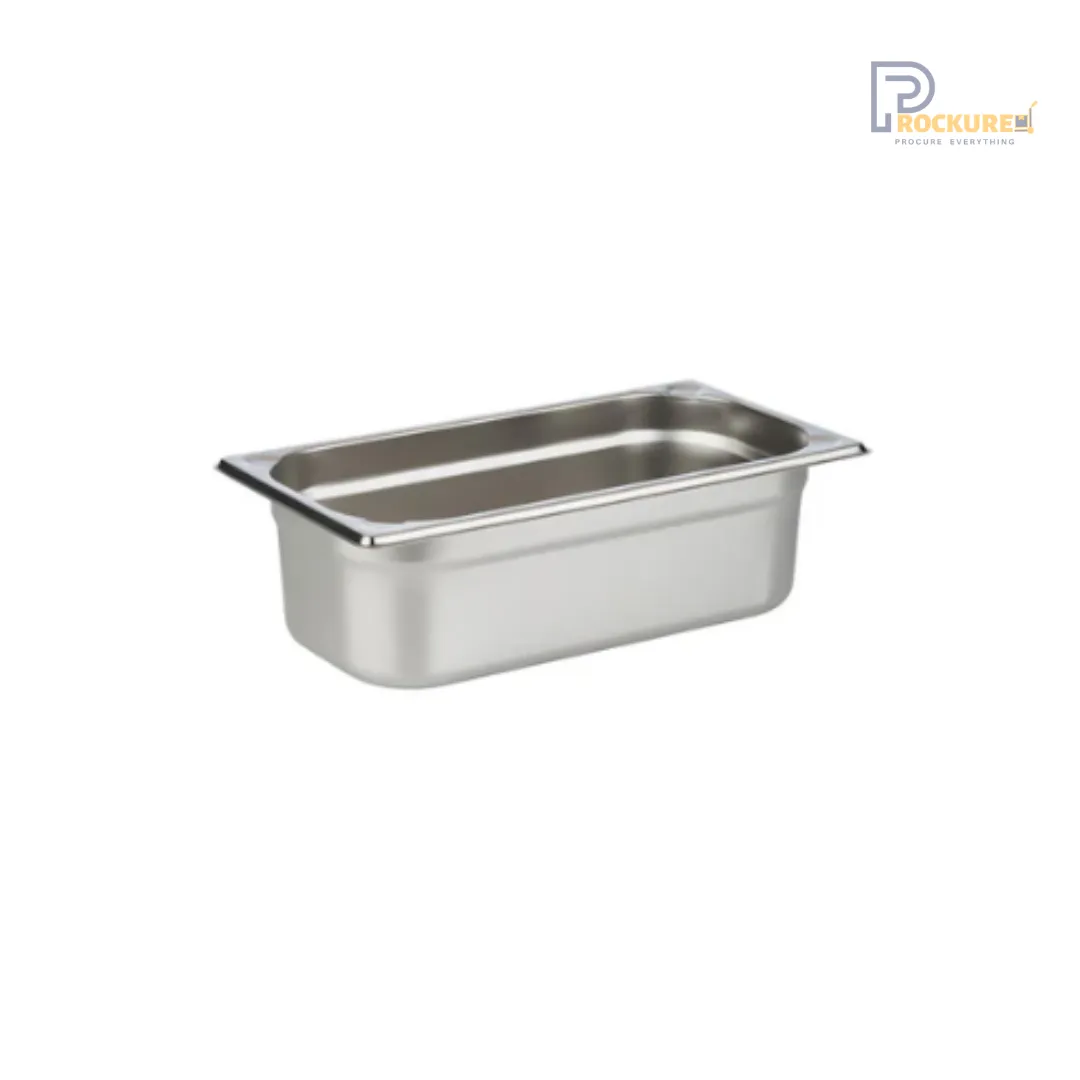 Stainless Steel GN Pans 304 1/3 – 100mm Deep | 3.5L
