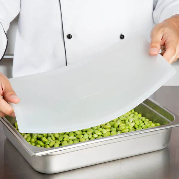 1/3 Reusable Silicone Food Pan Lid / GN Pan Cover for Commercial Kitchen Food Storage & Transport