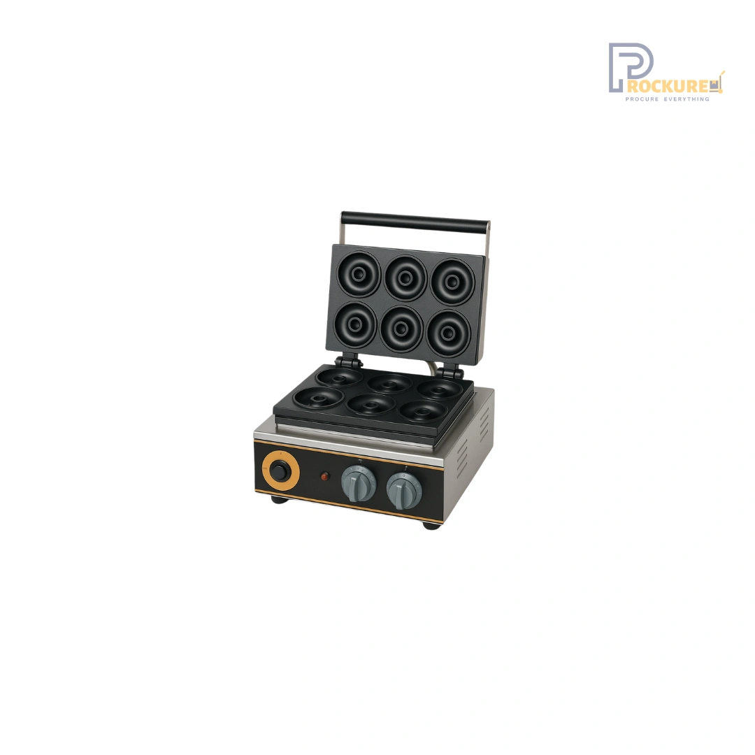 Prockured Basics Donut Waffle Maker – 2kW, 410x305x240mm
