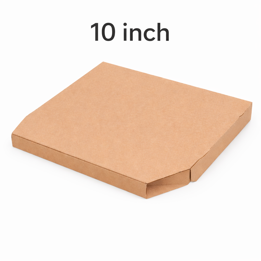 Diamond Shaped Kraft Brown Plain Corrugated Pizza Box 10 Inch (500 pcs)