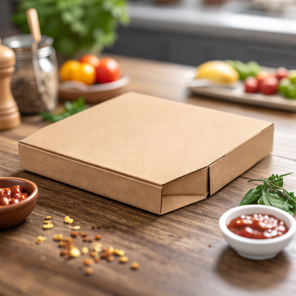 Diamond Shaped Kraft Brown Plain Corrugated Pizza Box 10 Inch (500 pcs)