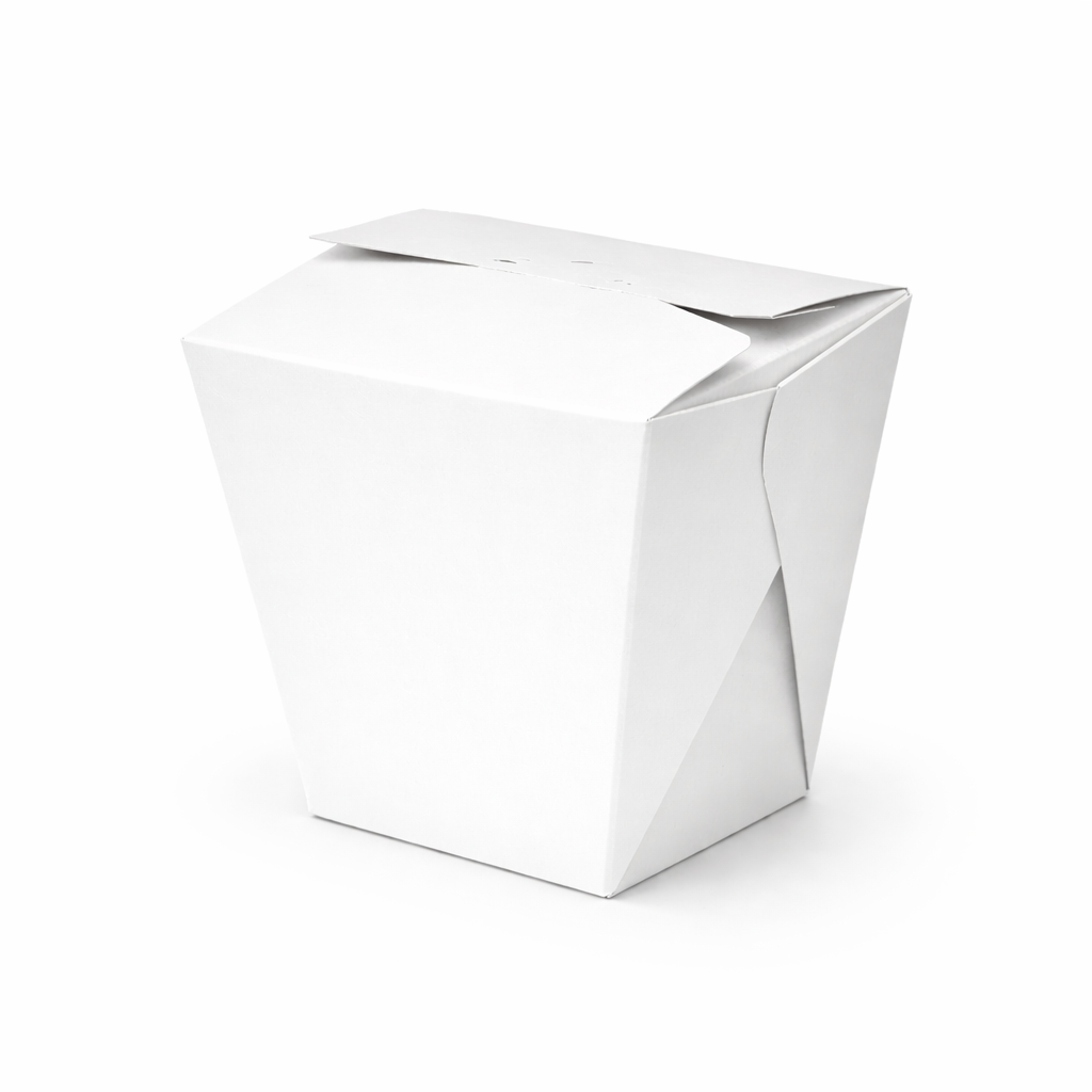 250ml White Noodle & Biriyani Box Virgin Kraft Paper