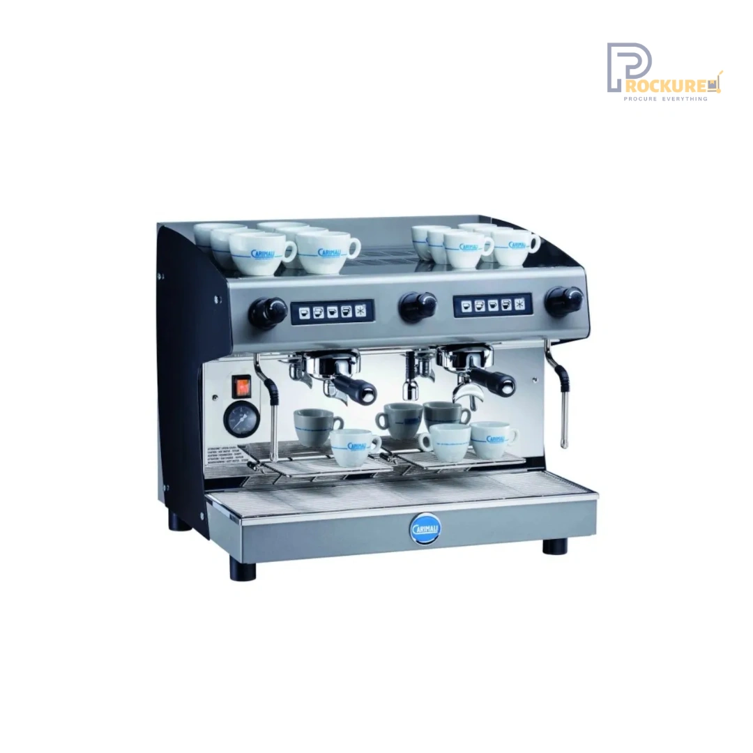 Carimali Practica E 2 – Commercial Coffee Machine with 3150W Power and 11 Ltr Boiler