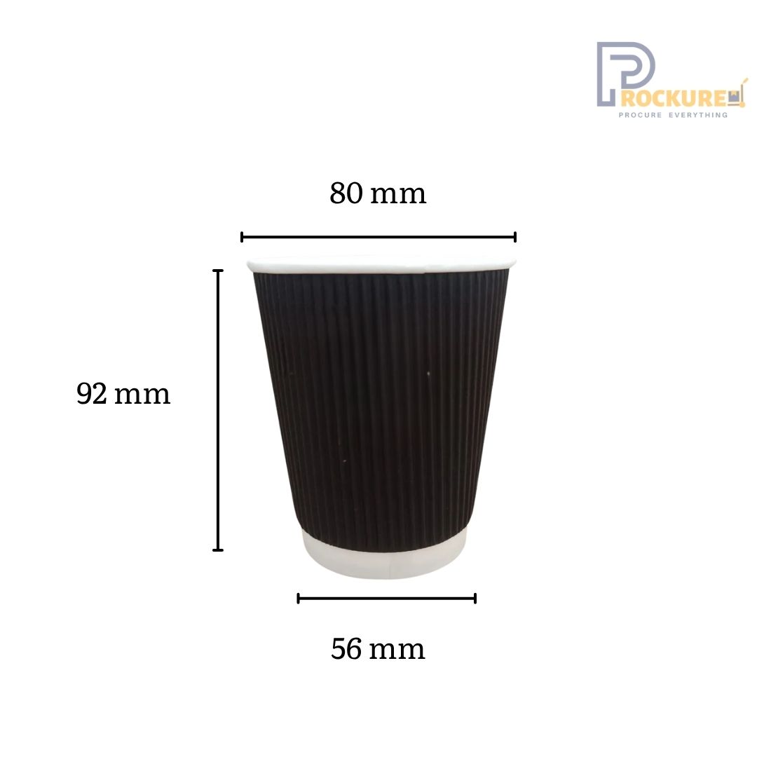 Ripple Black Cup 250 ml (8 / 9 Oz)