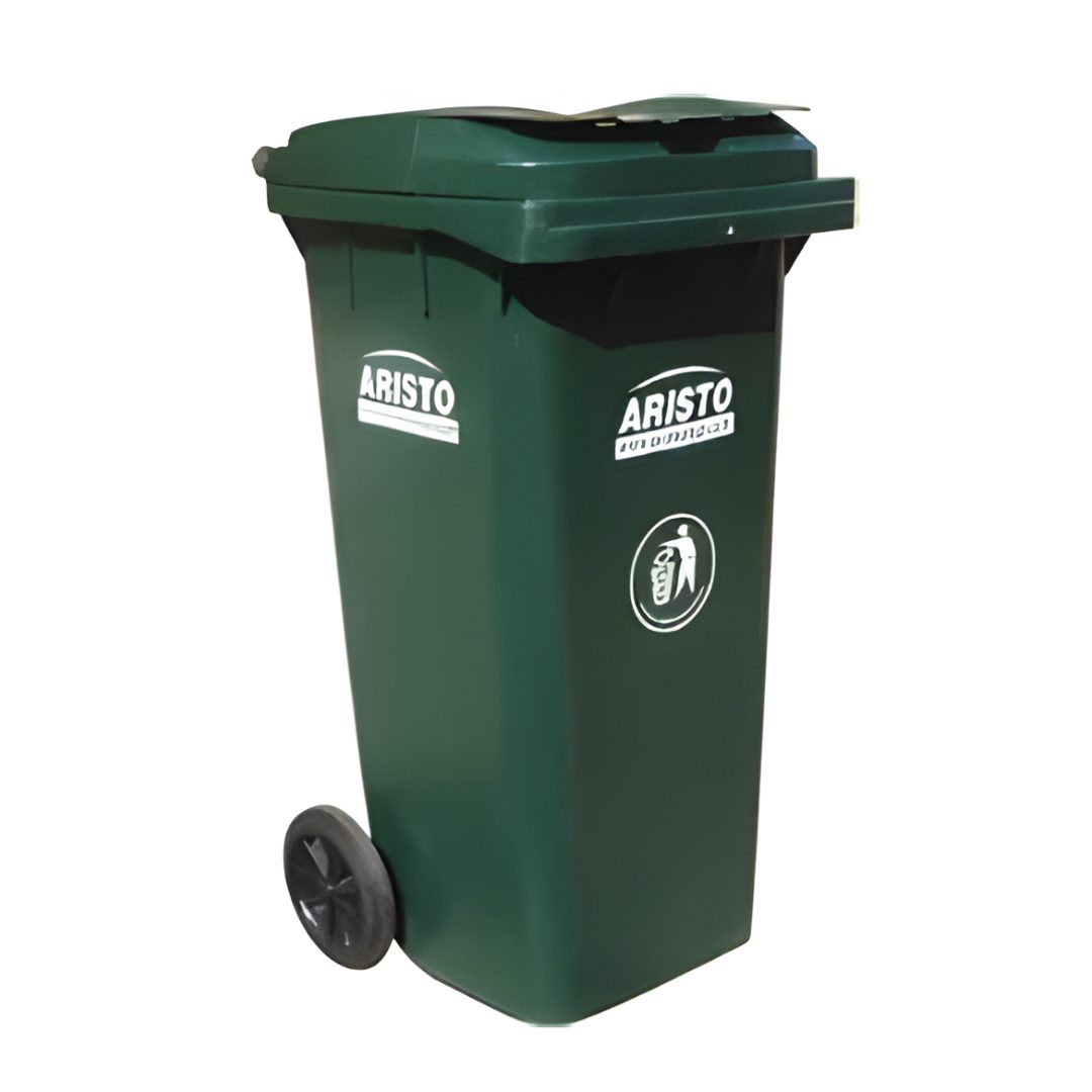 Aristo 240 Litre Square Dustbin with Wheel – Heavy-Duty Plastic Bin