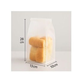 White Bread Bakery Bag Bottom Window With Meta wire Strip | 13x28x10 cm | 500-750g